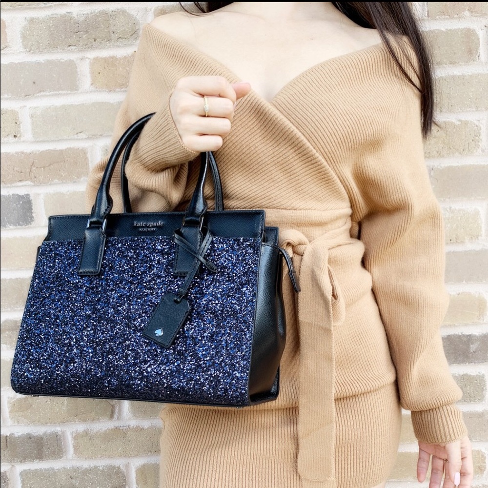 NWT 💞Kate Spade Glitter Satchel & Crossbody - Picture 3 of 6